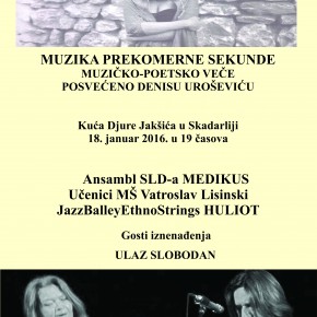 Концерт, Понедељак, 18.јануар 2016./ 19ч