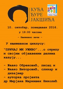 PLAKAT_KUCA DJ JAKSICA_Pricaj mi uzivo 10 10 2016